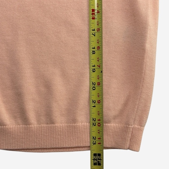 WHBM Cashmere Blend Cutout Crewneck Fitted Sweater Size XS Peach NEW - Picture 7 of 10